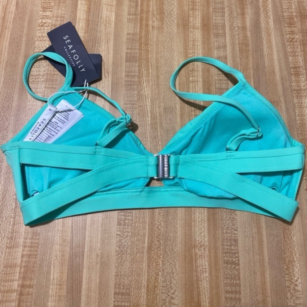 Seafolly Hybrid Bralette Keyhole Top & Twist Band Hipster Bikini Bottoms NWT 10 - Picture 7 of 11